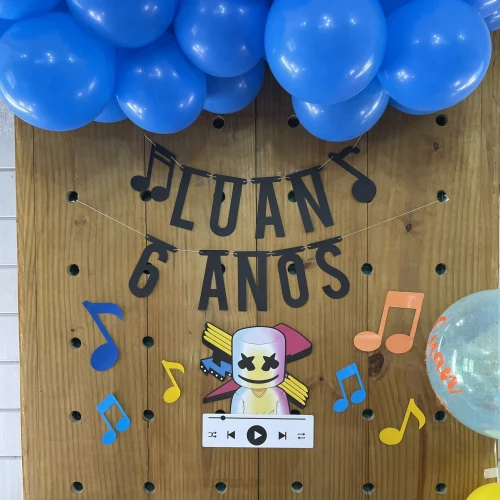 Decoração de festa DJ Marshmallow — Festaria