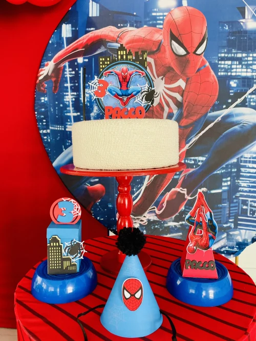 Decoração de festa Homem Aranha — Festaria