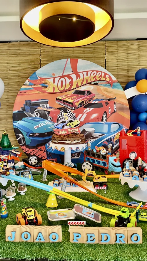 Decoração de festa Hot Wheels — Festaria