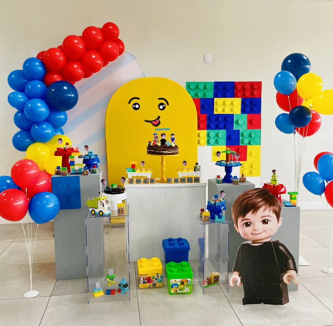 Decoração de festa Lego — Festaria
