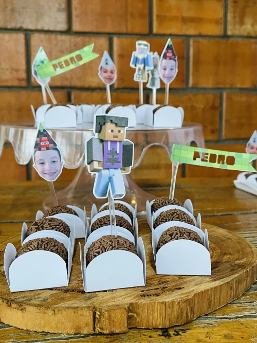 Decoração de festa Minecraft — Festaria