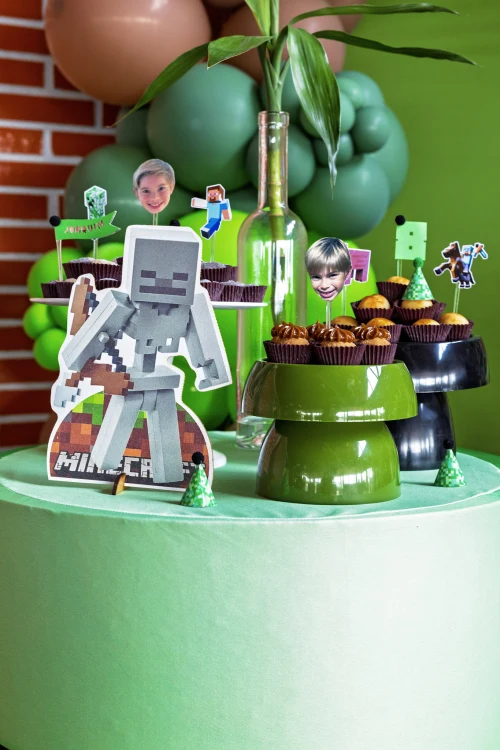 Decoração de festa Minecraft — Festaria