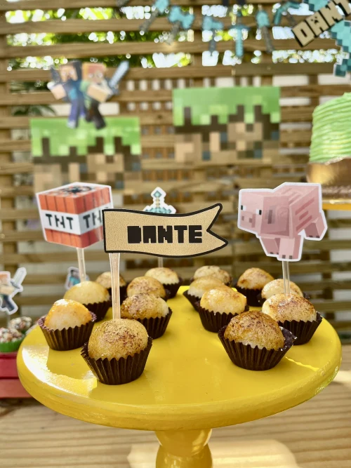 Decoração de festa Minecraft — Festaria