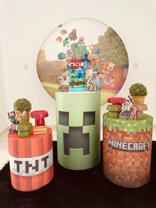 Decoração de festa Minecraft — Festaria