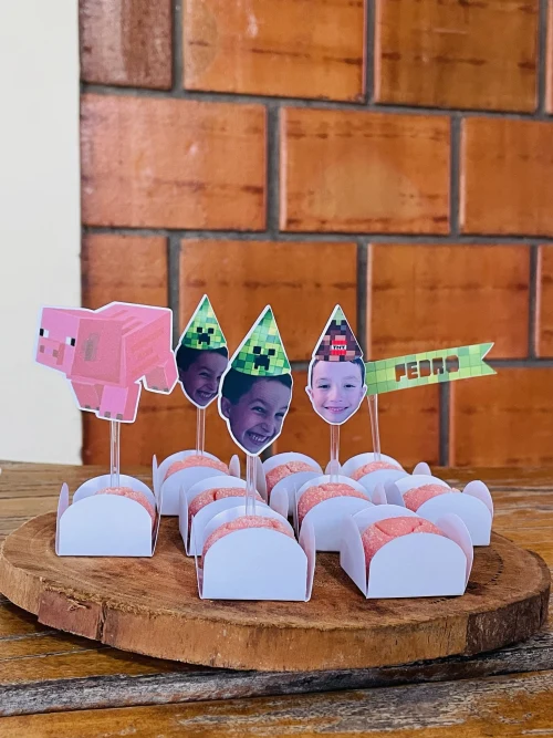 Decoração de festa Minecraft — Festaria