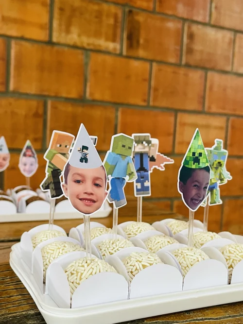 Decoração de festa Minecraft — Festaria