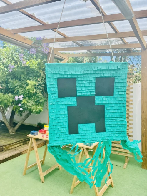 Decoração de festa Minecraft — Festaria