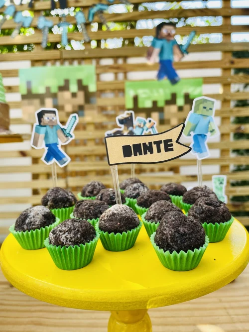 Decoração de festa Minecraft — Festaria
