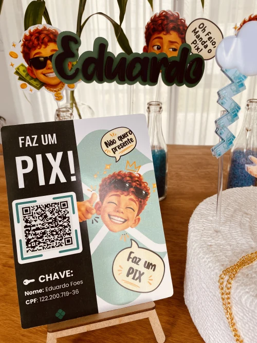 Decoração de festa Pix — Festaria