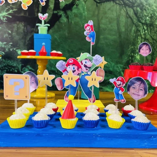 Decoração de festa Super Mario — Festaria