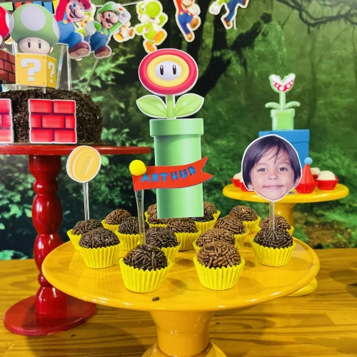 Decoração de festa Super Mario — Festaria