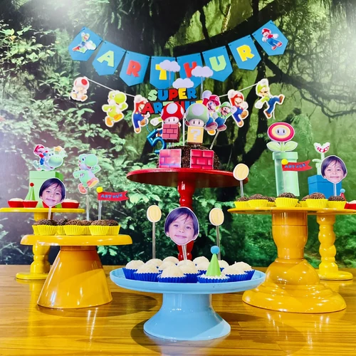 Decoração de festa Super Mario — Festaria