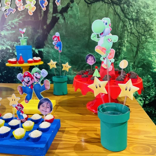 Decoração de festa Super Mario — Festaria
