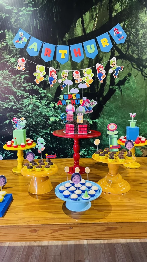 Decoração de festa Super Mario — Festaria
