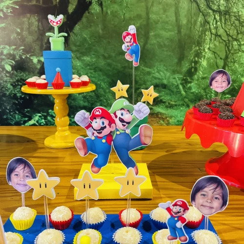 Decoração de festa Super Mario — Festaria